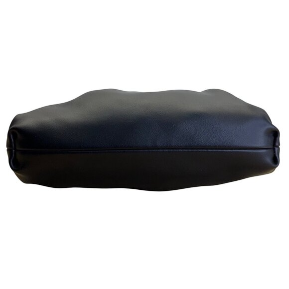 Understated Leather Women’s Black Leather With Tassel Detail & Gold Chain Clutch - Picture 7 of 10